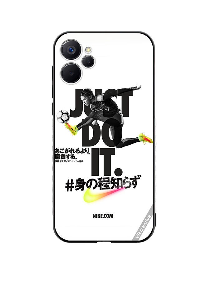 VR CREATIVE غطاء حماية واقٍ لهاتف Realme 9i 5G Nike بتصميم Just Do It متعدد الألوان - Image 1