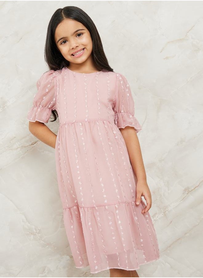 Styli - Embroidered Chiffon Dress - Image 1