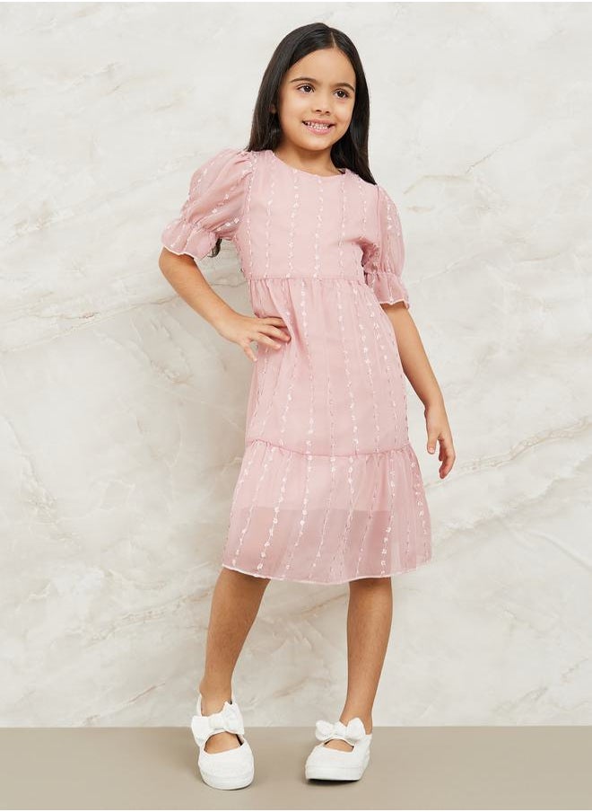 Styli - Embroidered Chiffon Dress - Image 1