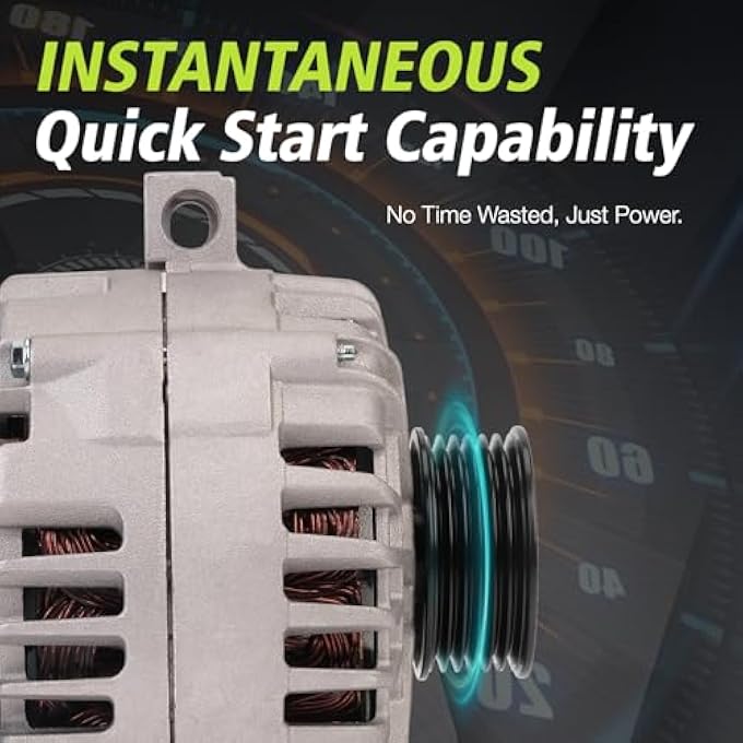 Kinwrdsn Alternator Compatible with Chevy 2007-2012 ColoradoFit for GMC 2007-2012 CanyonFit for Hummer 2007-2010 H3, 2009-2010 H3T L5Fit for Isuzu 2007-2008 i-290/i-370Replace 11148N 8158843480 - Image 2