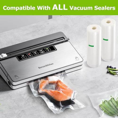 Bonsenkitchen Vacuum Sealer Bags Rolls, 11 in x 50 ft Rolls 2 pack Durable Food Sealer Bags, Commercial Grade, Heavy Duty, BPA Free, Seal a Meal, Great for Food Storage & Sous Vide Cooking, VB24 - Image 5