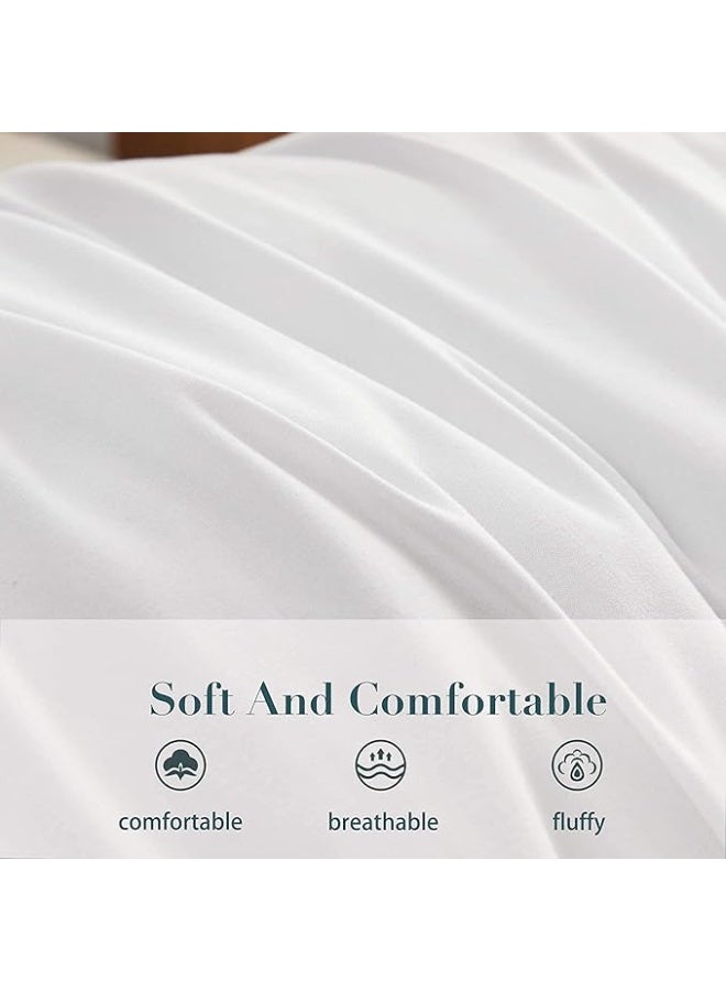 وسادة نوم طويلة "ميكروفايبر" للجسم بالكامل - مخدة ناعمة جداً ومسامية لدعم الجانب - وسادة استرخاء كبيرة للكبار والحوامل (أبيض، 18×54 بوصة) - Image 4