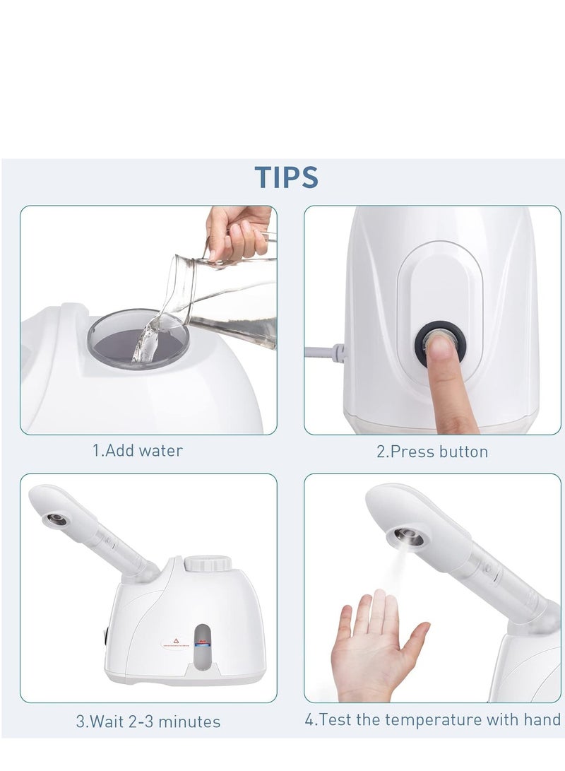 جهاز بخار للوجه مع مرطب بالرذاذ الدافئ للوجه والسبا للترطيب أو الاستخدام المنزلي أو الصالون - Image 4