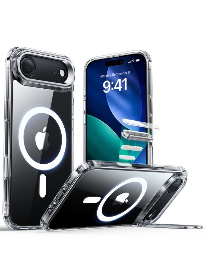 ESR iPhone Air HaloLock Classic Hybrid Case with Stand – MagSafe Compatible Cover with Camera Control Button Military-Grade Drop Protection And Shock-Absorbing Corners - Clear - Image 1