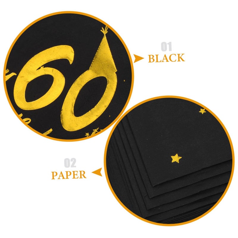 40 Pcs Gold Foil Birthday Napkins Elegant Disposable Guest Towels For Birthday Celebration Women Parties Easy Cleanup And Stylish Decor - Image 4