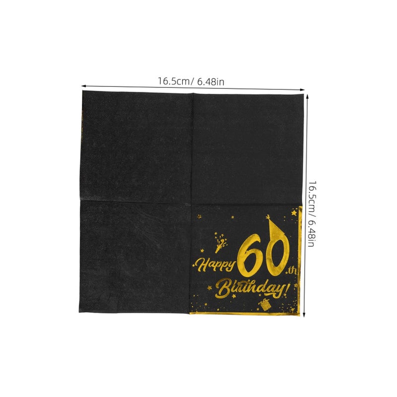 40 Pcs Gold Foil Birthday Napkins Elegant Disposable Guest Towels For Birthday Celebration Women Parties Easy Cleanup And Stylish Decor - Image 3