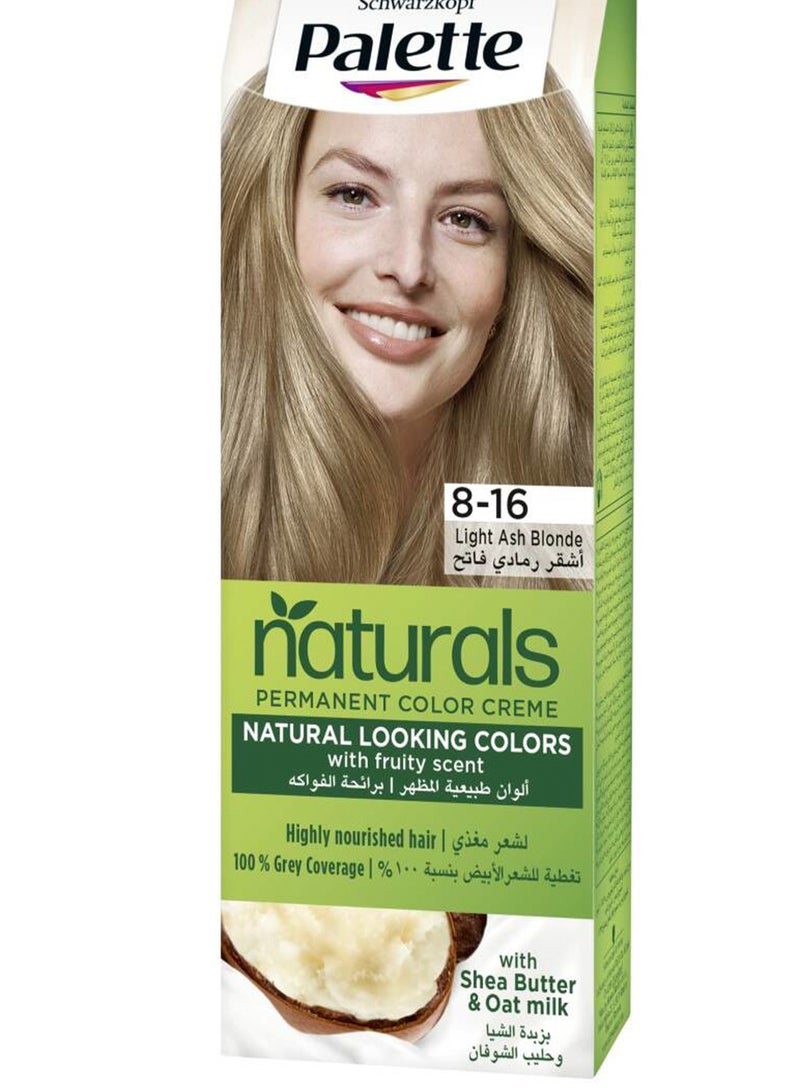 Palette Palette Naturals 8-16 Light Ash Blonde 110Ml - Image 1