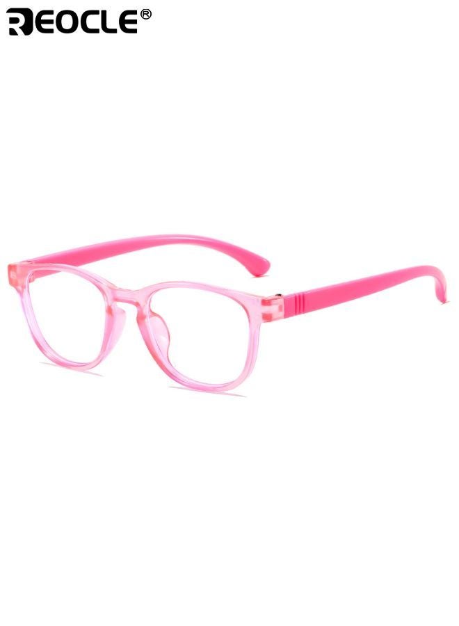 ريوكل نظارات زرقاء الضوء للأطفال بتصميم بحجم صغير وعدسات غير طبية، نظارات كمبيوتر بأسلوب مزخرف لحماية الشاشة للأولاد والبنات - Image 4