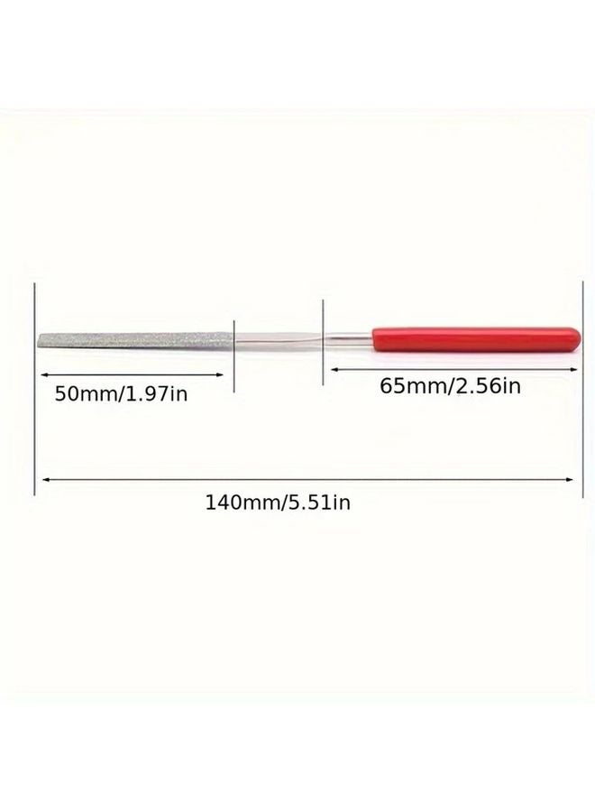 10Pcs ZT10 10PCS Diamond Needle File Set With Red Soft Grip Handles For Metal Stone Wood - Image 4
