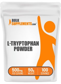 BulkSupplements BulkSupplements.com L-Tryptophan Powder - L-Tryptophan 500mg, Tryptophan Supplement - Amino Acid Supplement, Gluten Free, 500mg per Serving, 50g (1.8 oz) (Pack of 1)  - Image 1