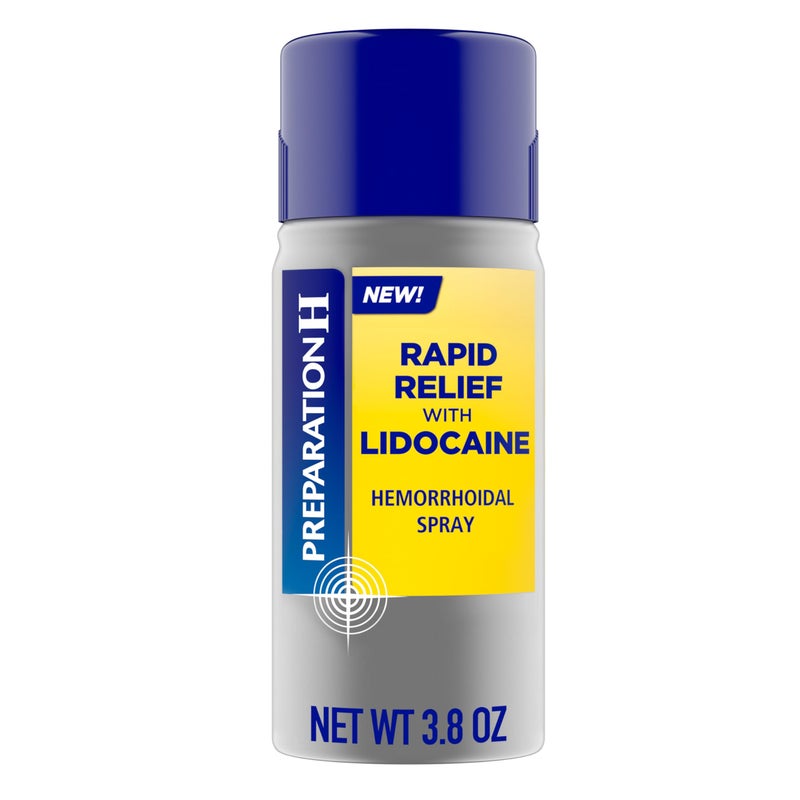 Preparation H Rapid Relief Hemorrhoidal Spray with Lidocaine for Itching, Burning and Pain Relief - 3.8 Oz Bottle - Image 1