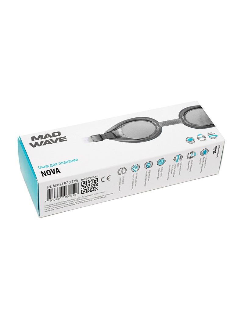 ماد ويف نظارات سباحة تدريبية ماد ويف نوفا للبالغين – للجنسين – باللون الرمادي - Image 4