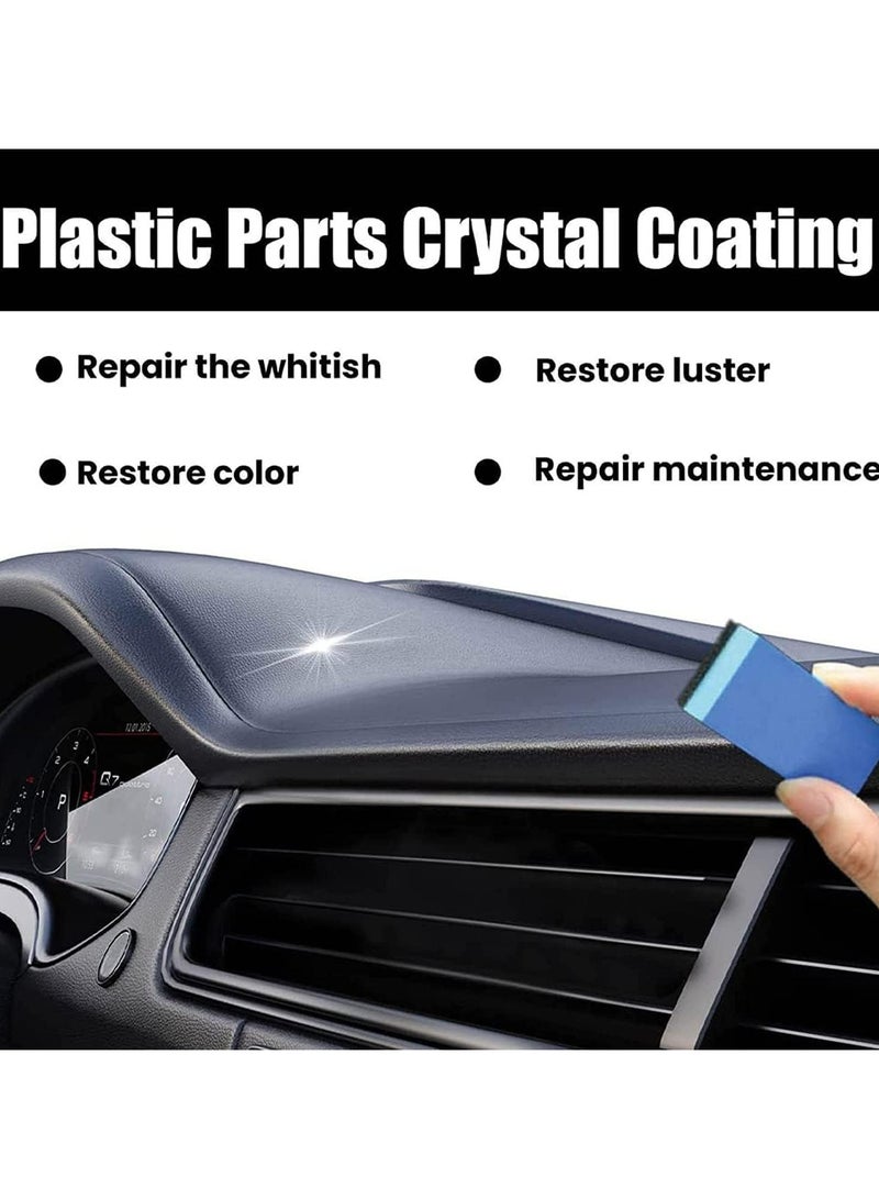 CMGTYYD 3-in-1 Crystal Coating for Car Plastic Parts, Plastic Restorer & Refresher for Car Interiors, High Gloss Hydrophobic Protector, Long-Lasting Shine (3PCS) - Image 2