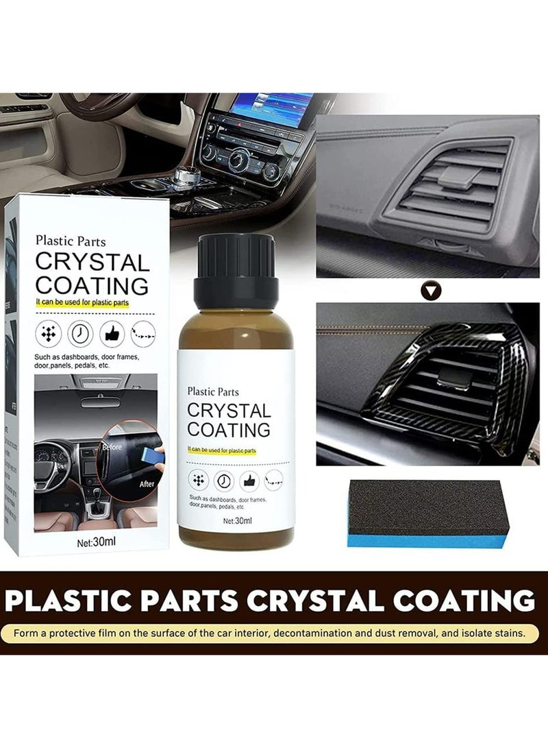 CMGTYYD 3-in-1 Crystal Coating for Car Plastic Parts, Plastic Restorer & Refresher for Car Interiors, High Gloss Hydrophobic Protector, Long-Lasting Shine (3PCS) - Image 4