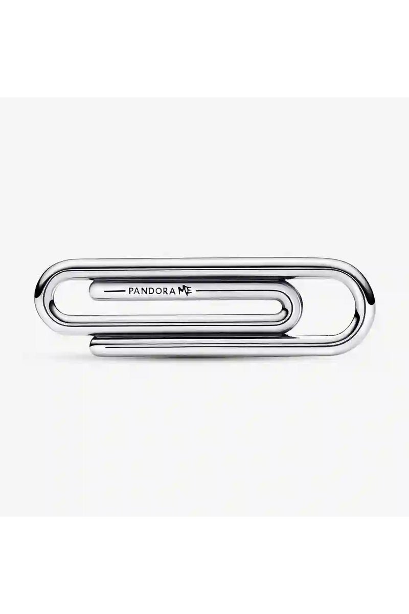 PANDORA Paper Clip Sterling Silver Link with Clear Cubic Zirconia - Image 2