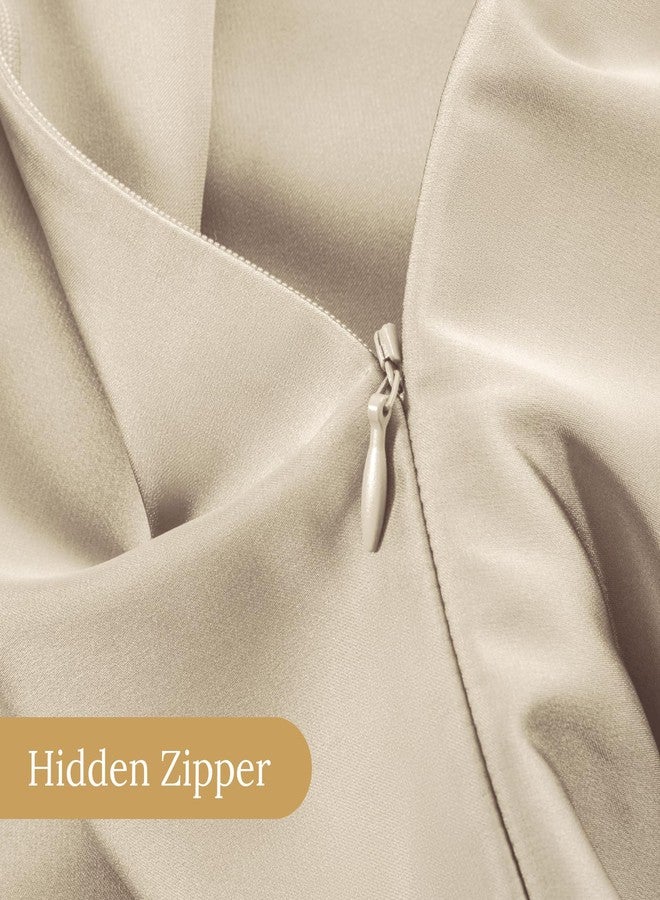 INFIIXSO Mulberry Silk Pillowcase for Hair and Skin, Silk Pillow Cases Queen Size Set of 2 with Hidden Zipper 20x30 Inches, Ultra Smooth and Soft Cooling Pillow Cases for Hot Sleepers(Beige, 2 Pack) - Image 5