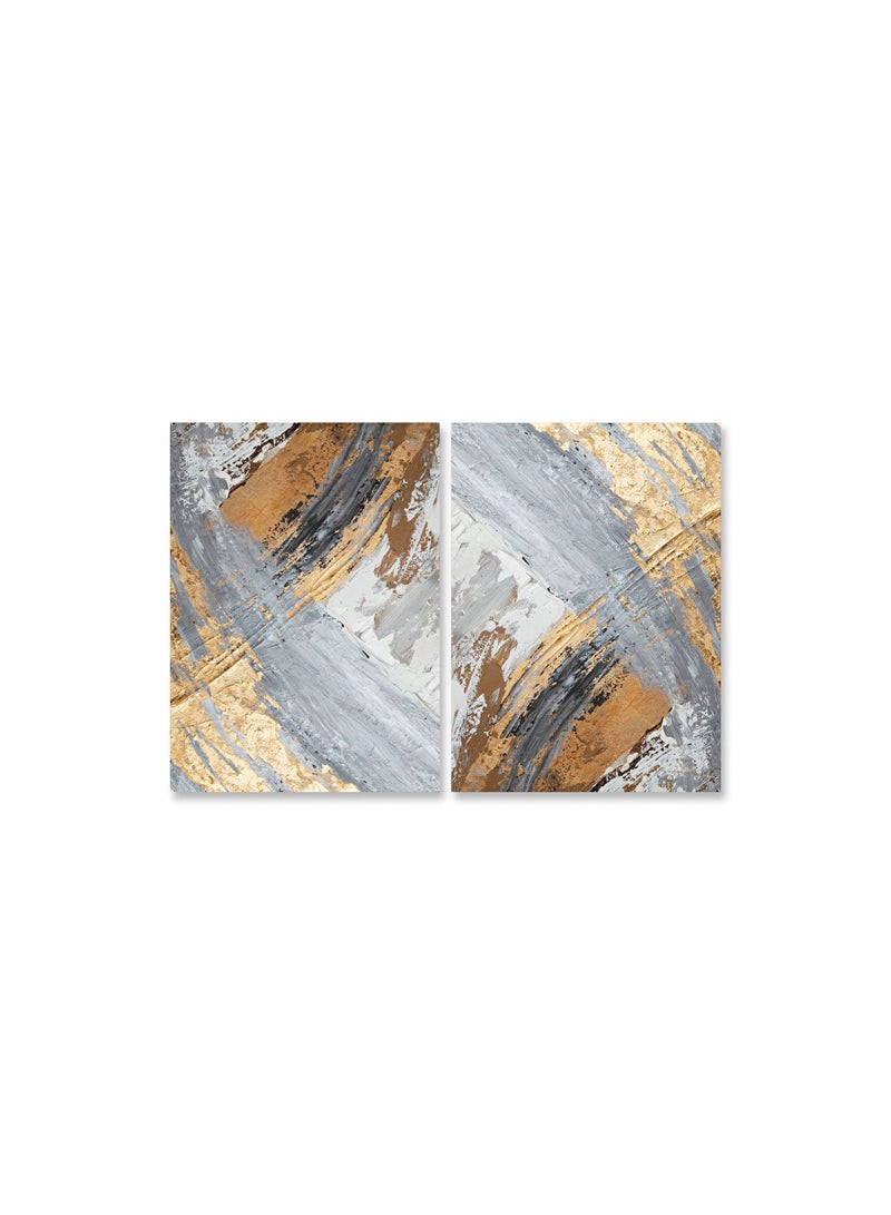 Marktna Decorative Wall Art Painting with a Modern Design, 2 pieces, Size 80x60 cm - Image 2