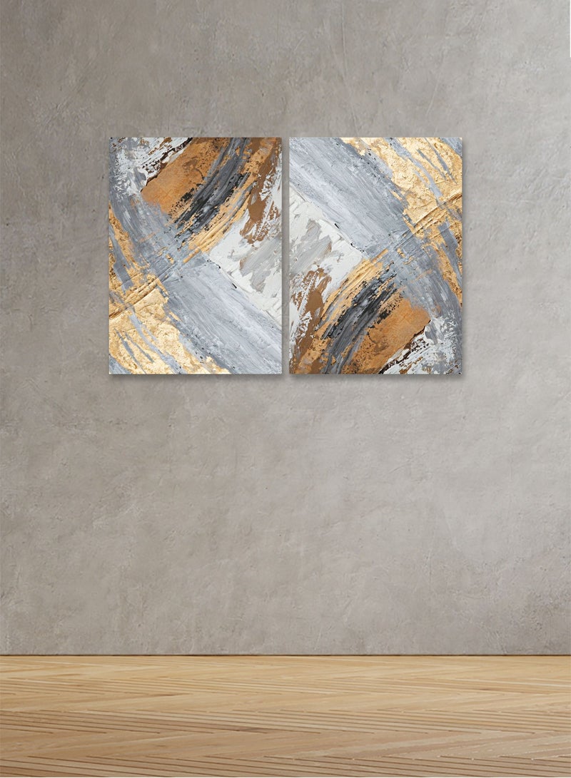 Marktna Decorative Wall Art Painting with a Modern Design, 2 pieces, Size 80x60 cm - Image 1