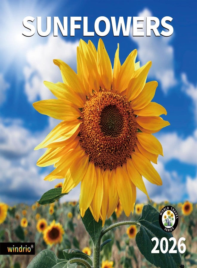 windrio 2026 Wall Calendar,Calendar 2026, July 2025 - December 2026, Wall Calendar Sunflowers, 12" x 24" Opened,Full Page Months Thick & Sturdy Paper for Gift Perfect Calendar Organizing & Planning - Image 1