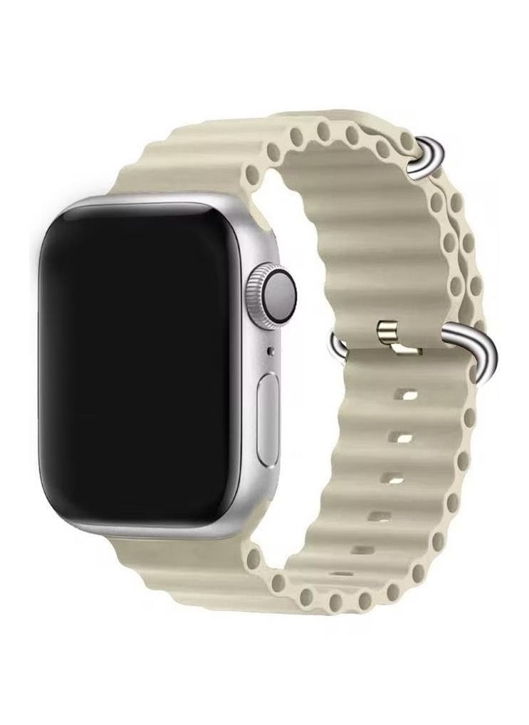 Risen Silicone Ocean Band For Apple Watch Band 42mm 44mm 45mm 49mm Adjustable Sport Loop Strap For iWatch Series 8/7/6/5/4/3/2/1/SE/Ultra  - Image 1