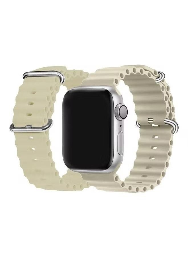 Risen Silicone Ocean Band For Apple Watch Band 42mm 44mm 45mm 49mm Adjustable Sport Loop Strap For iWatch Series 8/7/6/5/4/3/2/1/SE/Ultra  - Image 3