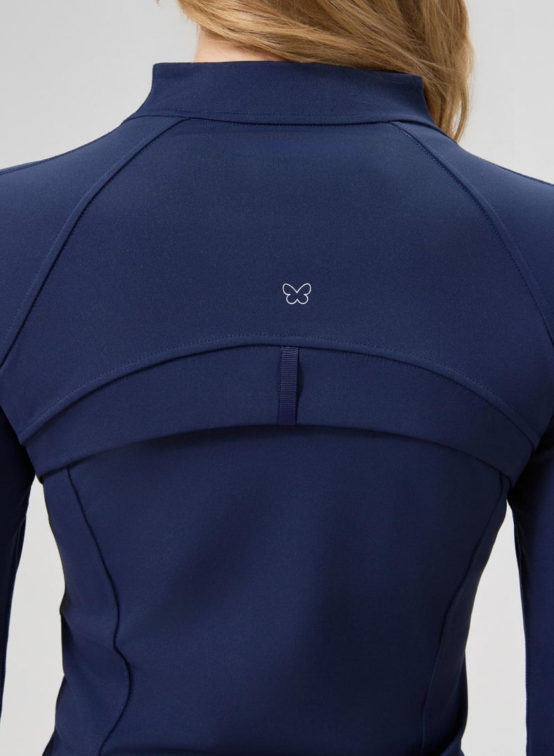 AMORXE Full Zip Women's Workout Jacket Slim Fit 2 Pockets Long Sleeve Thumbhole - Image 3