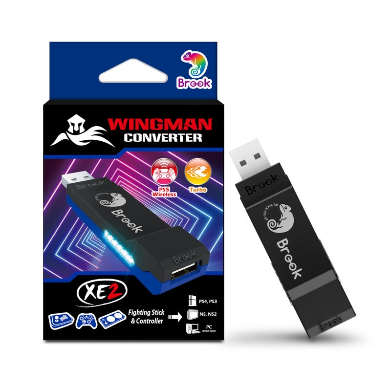 Brook Wingman XE 2 Converter - Two in One Wireless Controller Adapter for PS, NS, NS 2 Consoles, and PC, Supports Remap and Adjustable Turbo - Image 1