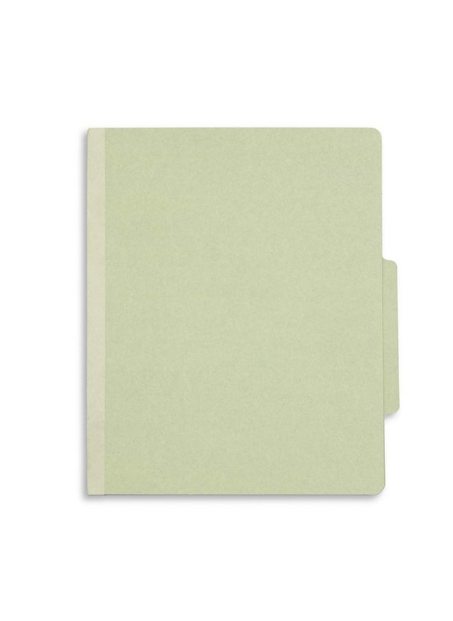 Blue Summit Supplies - Green/Gray Classification Folders, Letter Size, 3 Dividers, With 2 Inch Tyvek Expansions, Classification Folders, 10 Pack - Image 1