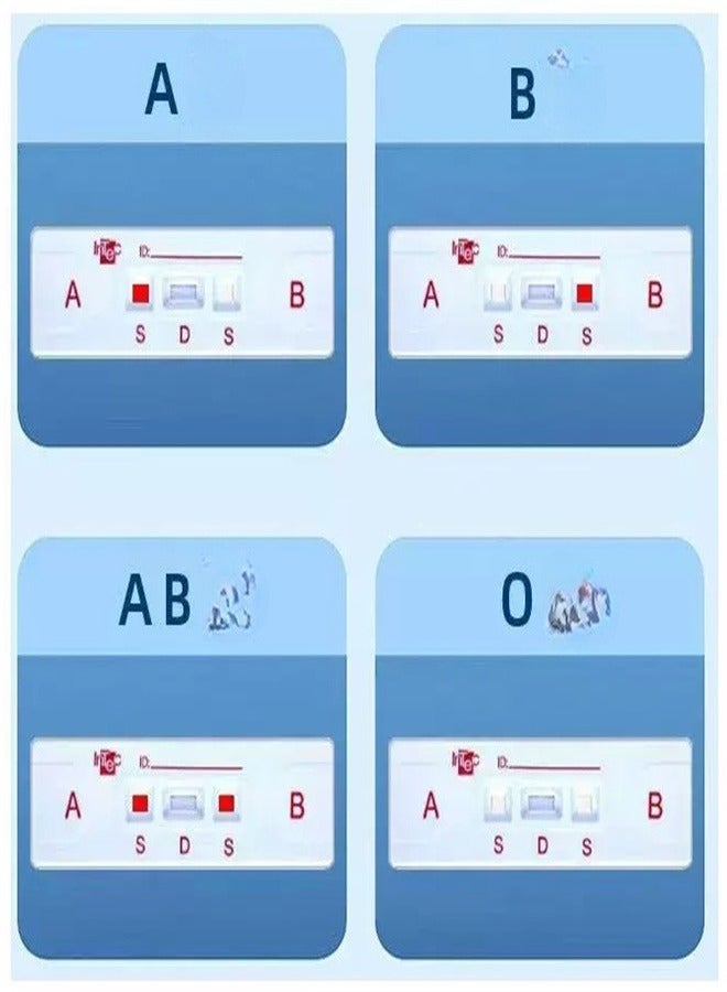 Generic Blood Typing Kit ABO Blood Type Test Card Check Blood Type Identification Test Blood Type Kit  - Image 2