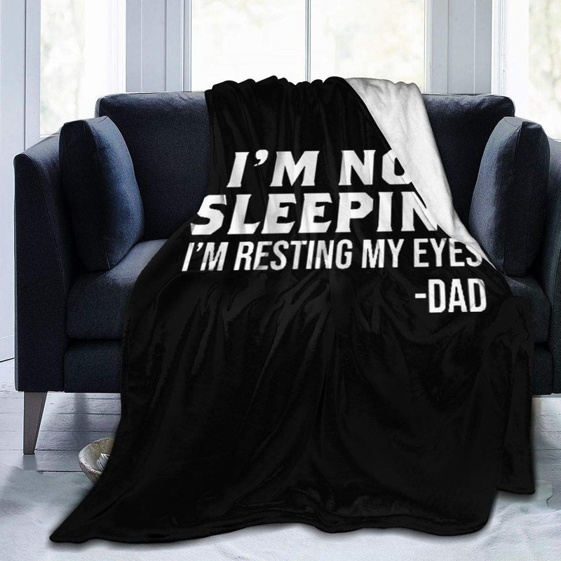 SAPOY Im Not Sleeping Ultra-Soft Micro Fleece Blanket Anti-Pilling Flannel Sleep Comfort Sofa Blanket - Image 1