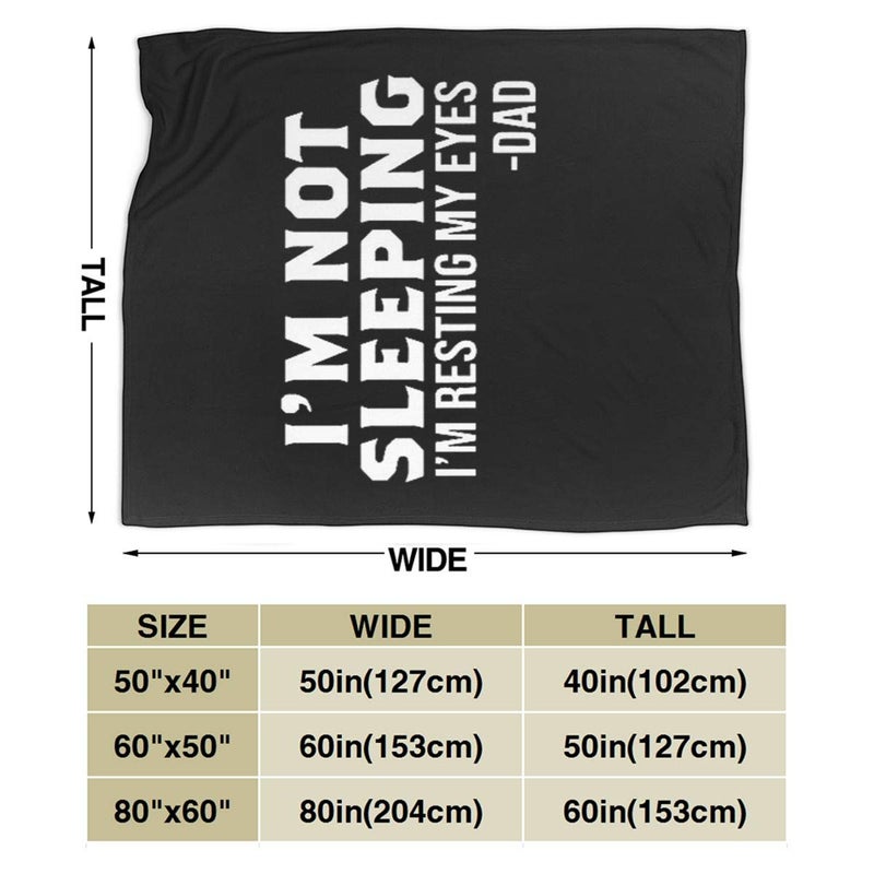 SAPOY Im Not Sleeping Ultra-Soft Micro Fleece Blanket Anti-Pilling Flannel Sleep Comfort Sofa Blanket - Image 2