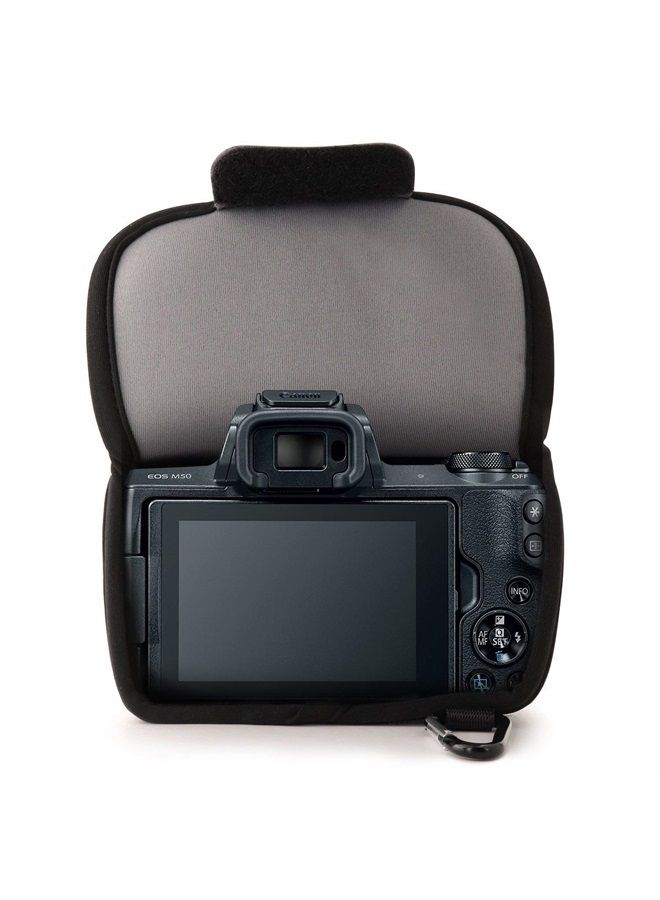 MegaGear Ultra Light Neoprene Camera Case Compatible with Canon EOS M50 II, EOS M50, M5 (15-45mm),Gray - Image 4