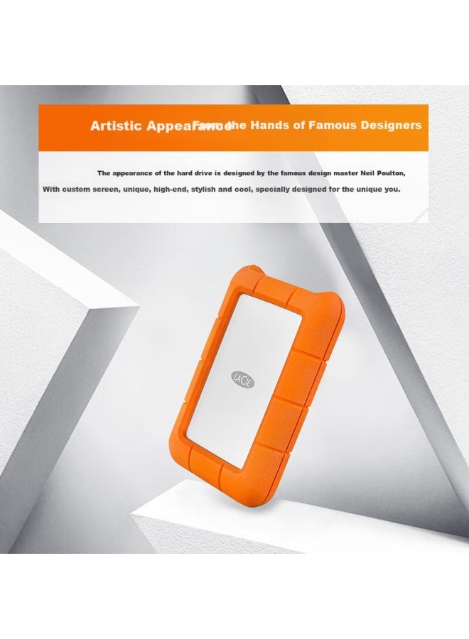 Lacie Rugged Mini Portable Hard Drive, 5tb, Shockproof, Water-resistant, Dustproof, Usb Type-c/usb3.2, Compatible With Mac, Small Footprint, Portable And Drop-resistant - Image 3