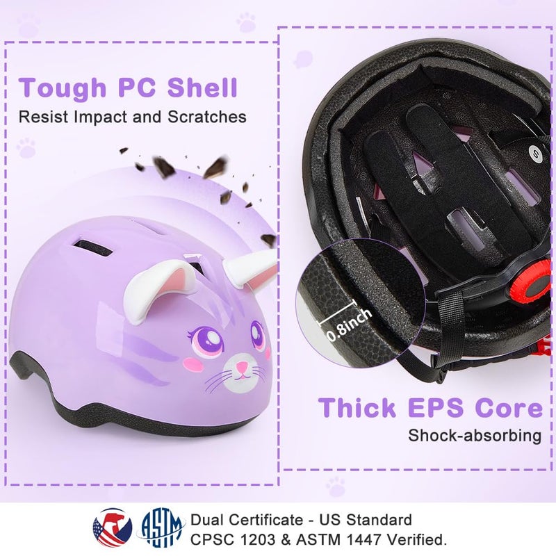 Lemmeko Toddler Bike Helmet, Baby Infant Bike Helmet for Toddlers Age 1-3, Adjustable Toddler Helmets for Scooter Cycling, Cute Kids Bicycle Helmets for Boys Girls - Image 4
