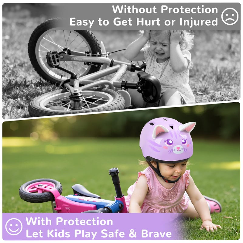 Lemmeko Toddler Bike Helmet, Baby Infant Bike Helmet for Toddlers Age 1-3, Adjustable Toddler Helmets for Scooter Cycling, Cute Kids Bicycle Helmets for Boys Girls - Image 2