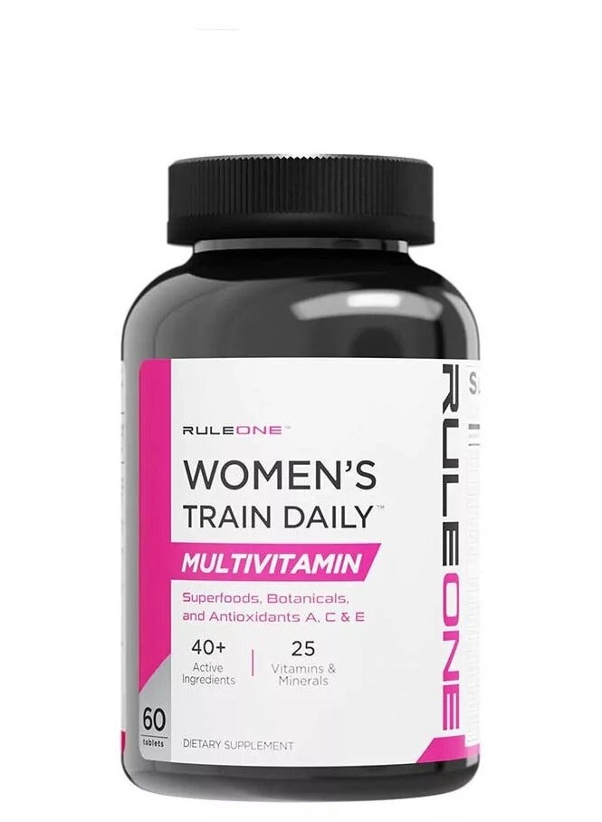 Rule1 Ruleone, Women’s Train Daily Multivitamin, 60 Tabs, 30 Servings - Image 1