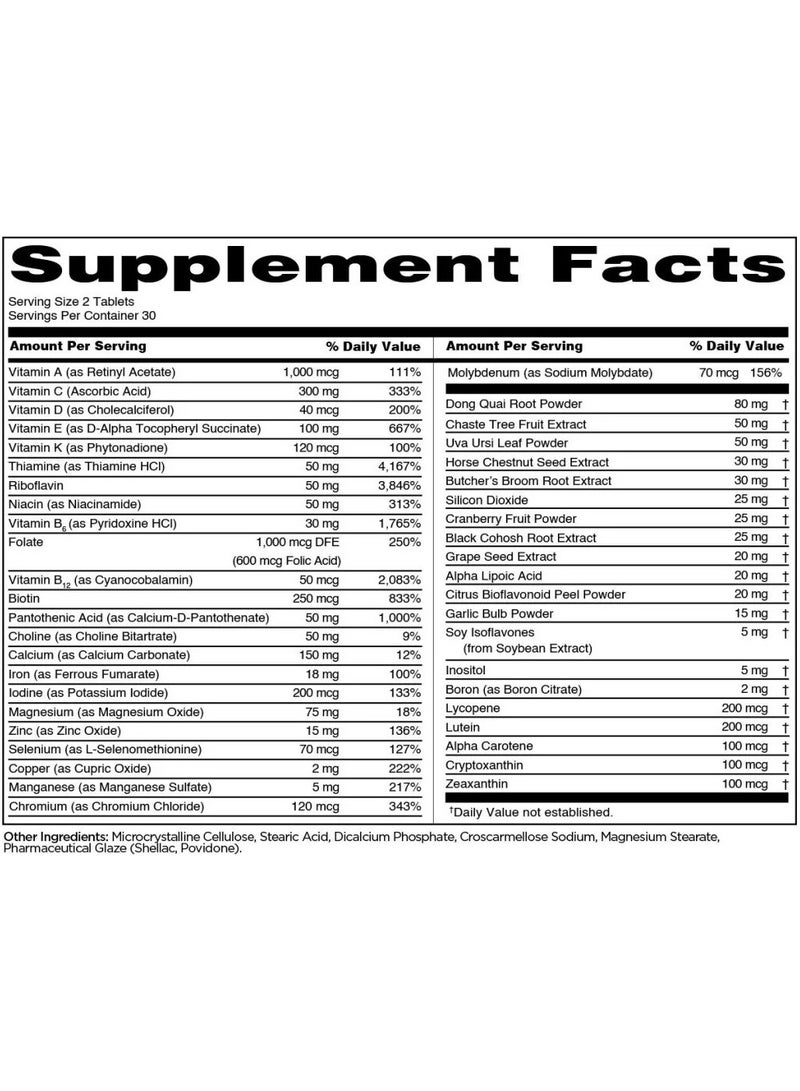 Rule1 Ruleone, Women’s Train Daily Multivitamin, 60 Tabs, 30 Servings - Image 2