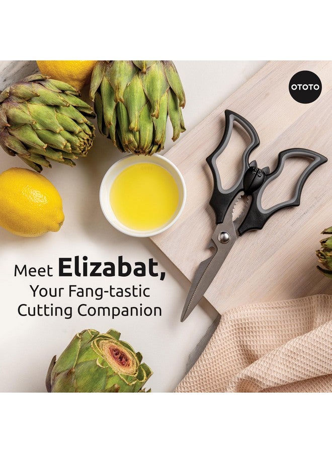 OTOTO Elizabat Kitchen Scissors - Halloween Goth Cute Bat Kitchen Shears, Gothic Scissors Utensils - Spooky Bats Halloween Gifts, Cute Gadgets - Image 2