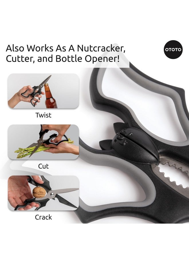 OTOTO Elizabat Kitchen Scissors - Halloween Goth Cute Bat Kitchen Shears, Gothic Scissors Utensils - Spooky Bats Halloween Gifts, Cute Gadgets - Image 4