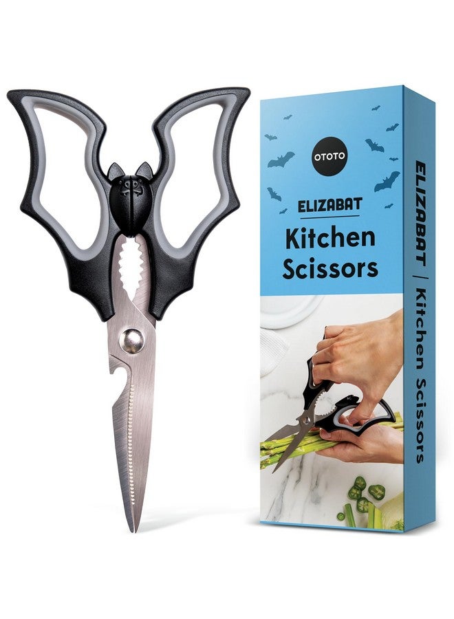 OTOTO Elizabat Kitchen Scissors - Halloween Goth Cute Bat Kitchen Shears, Gothic Scissors Utensils - Spooky Bats Halloween Gifts, Cute Gadgets - Image 1