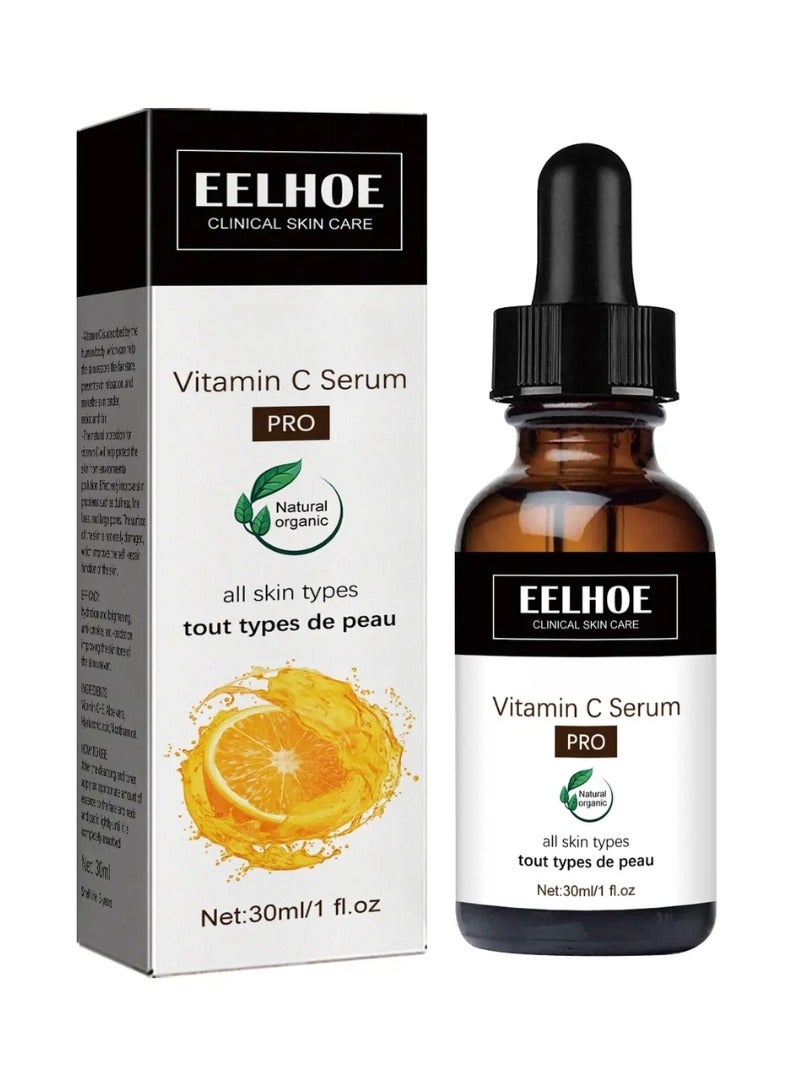 EELHOE Vitamin C Serum Brightening Skin Corrector for Face with Vitamin E and Hyaluronic Acid Boost Skin Collagen Hydrate and Plump Skin Anti Aging and Wrinkle Facial Serum 30ml - Image 1