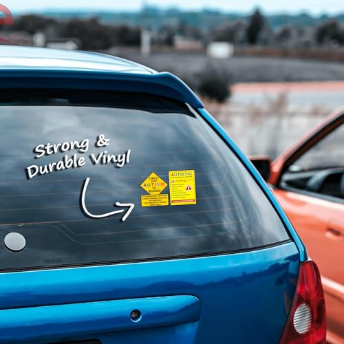 eDesign 2Pack Child with Autism Alert Responders and Autistic Occupant in Vehicle Stickers Decals for Car Truck Van SUV Window Wall Cup Tumblers Laptop - Image 5