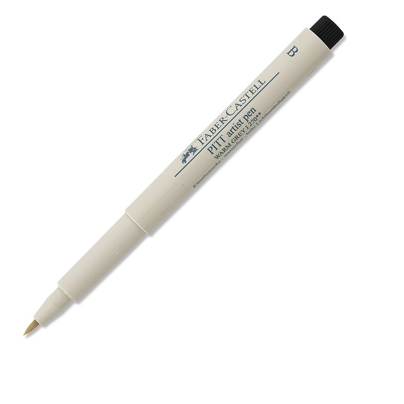 Faber-Castell PITT Artist Brush Pen, Brush Tipped, Warm Grey I (270)