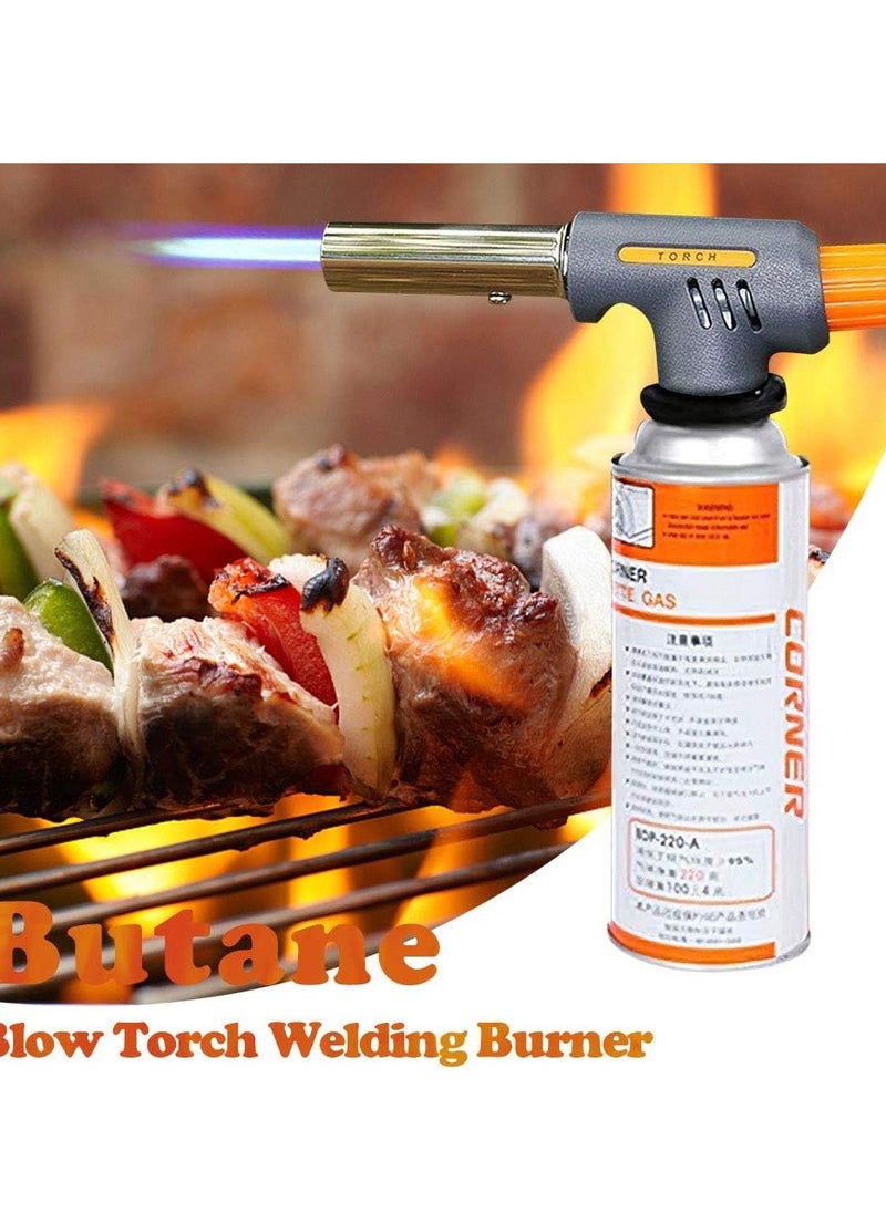 PAMEER - Mini Blow Lighter Gas Burner, Adjustable Flame, Multi-Purpose Butane Propane Torch, Culinary Torch for BBQ, Cooking Torch, Kitchen Torch, Flame Gun, Baking. - Image 1