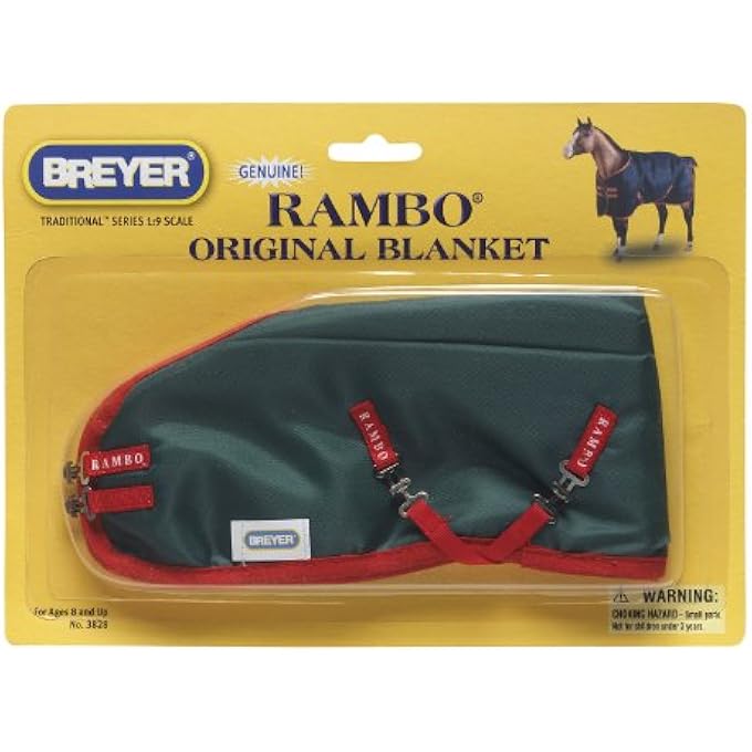 Breyer TRADITIONAL RAMBO BLANKET, GREEN/RED (1:9 SCALE) - Image 2