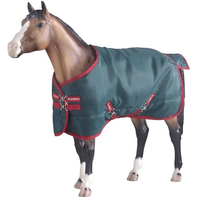 Breyer TRADITIONAL RAMBO BLANKET, GREEN/RED (1:9 SCALE) - Image 4