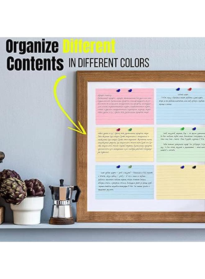 مارك بطاقات فهرسة مسطرة ملونة 100 قطعة مقاس 6 × 4 بوصة - Image 4