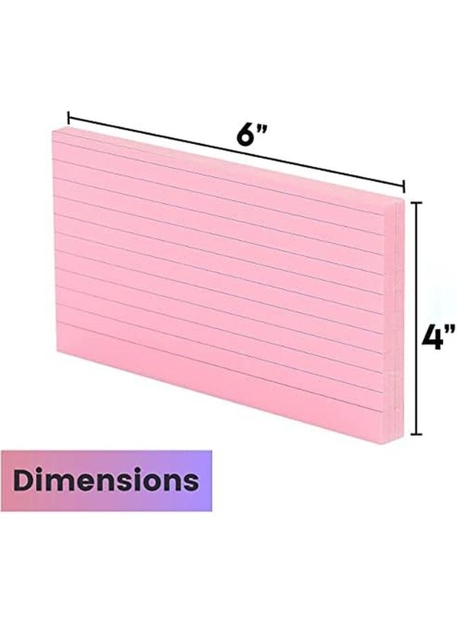 مارك بطاقات فهرسة مسطرة ملونة 100 قطعة مقاس 6 × 4 بوصة - Image 2