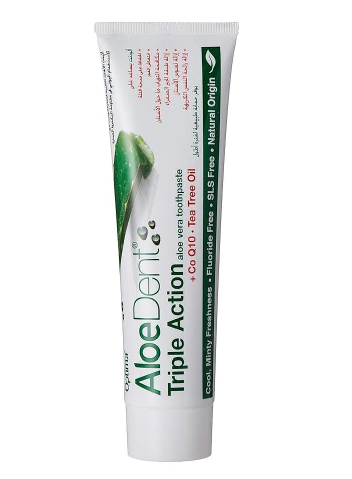 AloeDent Triple Action Aloe Vera Toothpaste 100ml - Image 3