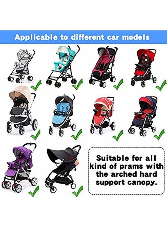Iywish Baby Stroller Sun Shade Sun Protection Sun Shade for Strollers Car Seats Pram Pushchair Buggy Stroller Sunshade Parasol Sun Rain Shade Canopy Cover Awning Anti-UV Toddlers Stroller Canopy Sun Shade - Image 5